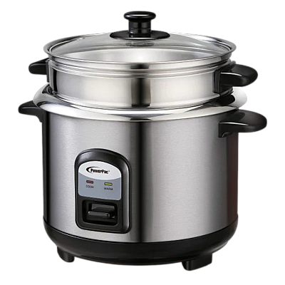 POWERPAC PPRC31 RICE COOKER WITH SSINNER POT&FOOD STEAMER 1.0L